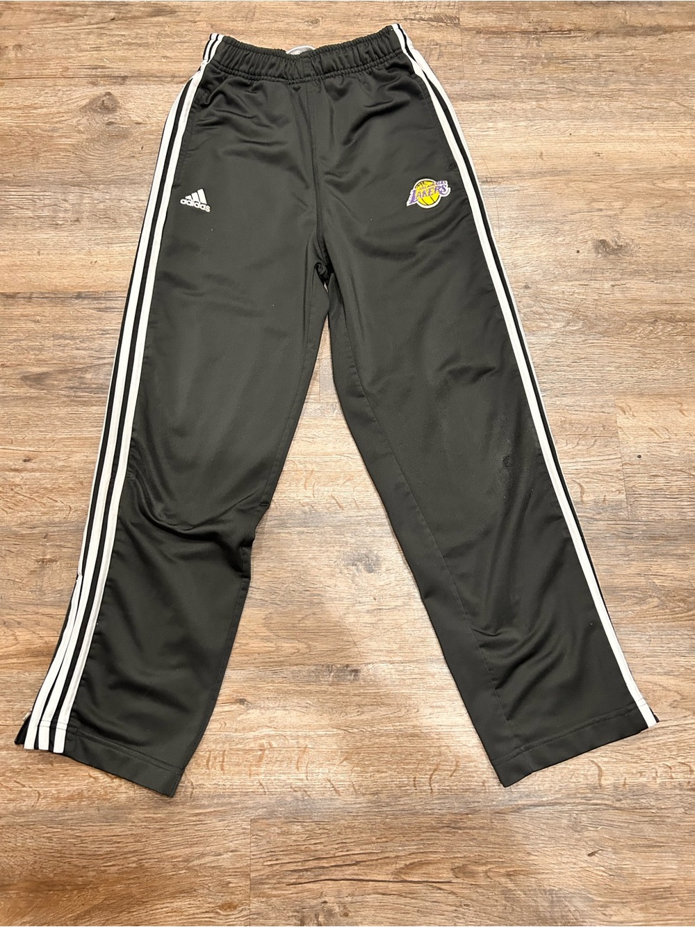 Adidas Youth Medium (10-12) Black Los Angeles Lakers Track Pants